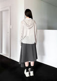 SOFT KNIT HOOD ZIP-UP