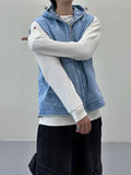 Detail Denim Anorak Vest