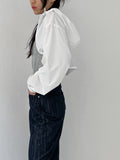 Hooded nylon bolero jumper