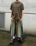 Vintage Ninja Tattoo Bermuda Denim