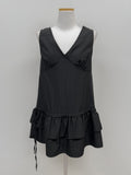 Mori Frill Layered Sleeveless One-Piece Dress