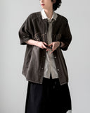 Baseball Denim Half Shirt