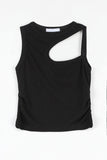 Unbalanced hole sleeveless