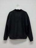 Woolen no collar string cardigan
