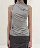 Draped Sleeveless Top
