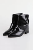 Wrinkle double wrap ankle boots