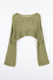 Crop net net knit