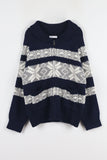 Nordic snow cardigan zip-up