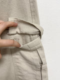 Cargo Cotton Wide Denim Pants