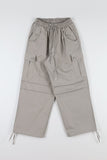 Wide button cargo pants