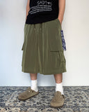 Metallic Light Cargo Bermuda Pants