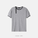 Sword Henley Neck Ringer Short Sleeve T-shirt