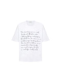 Script Lettering U Neck Over T-Shirt