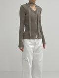 Hush V-neck ribbed cardigan