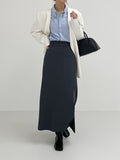 Lizzo banding slit long skirt
