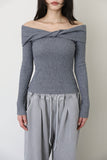 Muller twist off-shoulder top