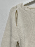 Forming double hole crop knit