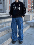 Beams Over Cargo Denim Pants