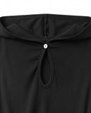 HOODED KEYHOLE SLEEVELESS