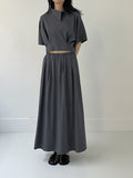 Hope Banding Long Flared Skirt