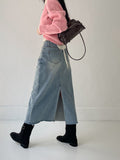 Bay Teen Denim H-Line Long Skirt
