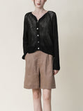 [Premium] Whole Garment Crochet Punching Cardigan