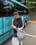 CHECK SLEEVELESS SHIRT