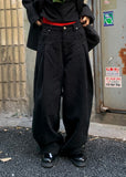 TUCK COTTON WIDE PANTS