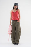 Kitsch button sleeveless
