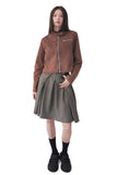 CROP SUEDE RIDER JACKET