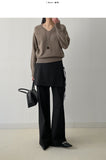 [Winter ver.] Beryl Wrap Skirt Boot Cut Slacks