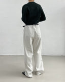 [unisex] Crown Two-Tuck Long Wide Pants