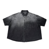 Gradient Denim Half Shirt