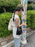 Punching Lace Sleeveless Knit Vest