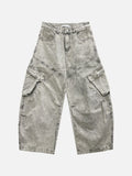 Lamuse Gray Cargo Curved Denim Pants