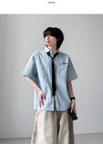 Hickory Denim Half Shirt