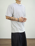 Stripe half T-shirts