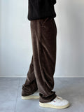Two-Tone Velvet Banding Pants