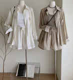 Weekend Linen Shirt Shorts Set