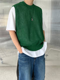 Net Linen Knit Vest
