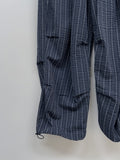 Sheer stripe parachute pants
