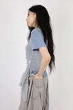 Crew frill layered sleeveless