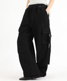 Low buckle banding denim pants