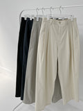 [unisex] Chino Two-Tuck Long Wide Pants