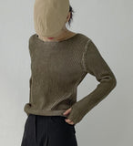 Color Matching Warmer Knit T-shirt