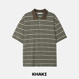 Kitchi Stripe Collar Short Sleeve T-shirt