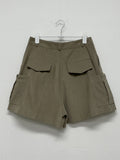 Cargo corduroy half-length pants