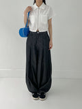 Epee Two-Way Zip-Up Crop Shirt