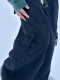 Capital Diagonal Zipper Raw Denim Pants