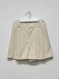 Bed pintuck cotton short pants
